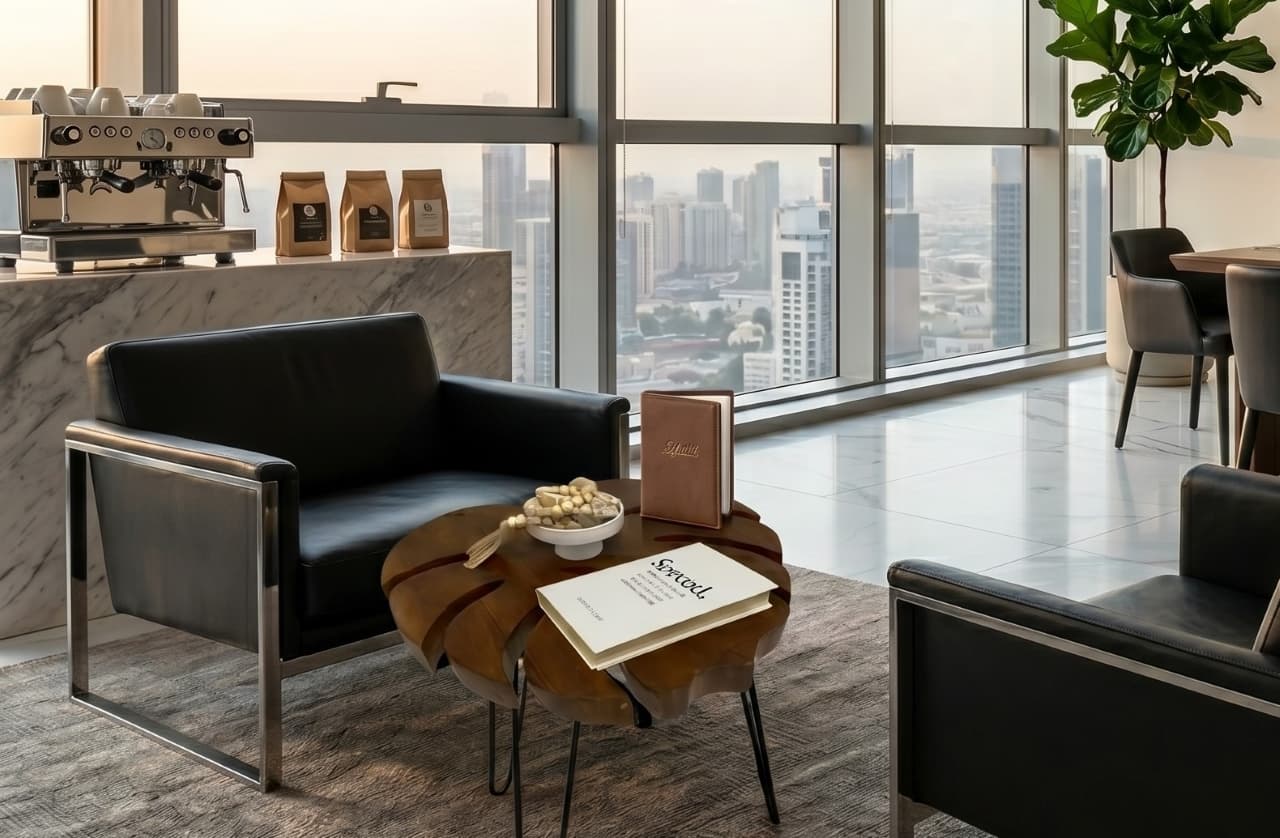 Ewe Table in a restaurant